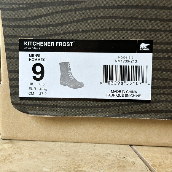 SOREL | Men's Kitchener Frost Winter Boot Sz 9 - Picture 9 of 9